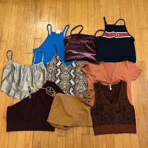 9 Piece Stylish Women's Camisole Collection - Multicolor Size Small